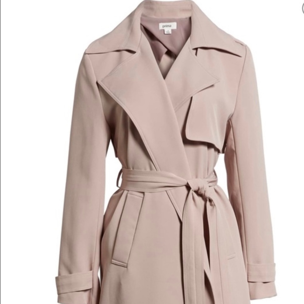 Dusty Rose Prima Trench Coat - Picture 5 of 9